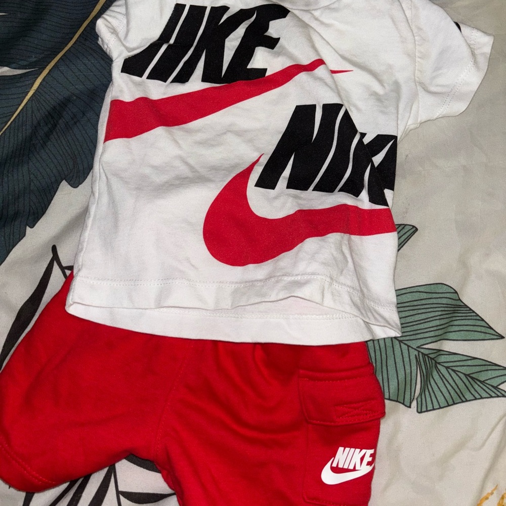 Nike Red and White Toddler Set